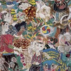 1994年 张培成《沃土》国画人物作品图片赏析