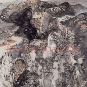 1996年 华其敏《回声》国画综合作品图片赏析