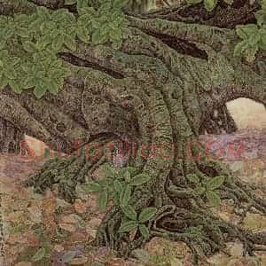 1998年 金鸿钧《叶落归根》国画山水作品图片赏析
