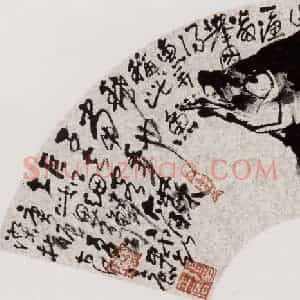 2000年 张立辰《赤壁得鱼》国画综合作品图片赏析