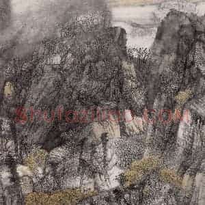 2002年 韩敬伟《山乡的和音》国画山水作品图片赏析