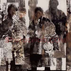 2003年 赵建成《西部放歌-灵光》国画人物作品图片赏析