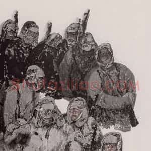 2003年 袁武《抗联组画-生存》国画人物作品图片赏析