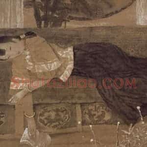 2004年 励国仪《书香门第(之四)》国画人物作品图片赏析