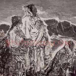 2007年 梁占岩《暖风》国画人物作品图片赏析