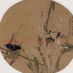 1873年 任伯年《纨扇集锦册十二开》国画花鸟作品图片赏析
