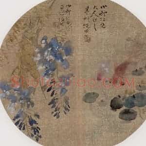 约19世纪70年代末期 任伯年《纨扇集锦册十二开》国画花鸟作品图片赏析