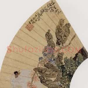 1868年 任伯年《秋英有吉》国画花鸟作品图片赏析