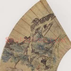 1872年 任伯年《芙蓉》国画花鸟作品图片赏析