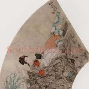 约19世纪70年代初期 任伯年《人物图》国画综合作品图片赏析