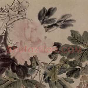 1866年 任伯年《丙寅花卉册》国画花鸟作品图片赏析