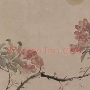 1866年 任伯年《丙寅花卉册》国画花鸟作品图片赏析