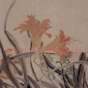 1866年 任伯年《丙寅花卉册》国画花鸟作品图片赏析