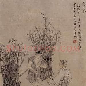 1866年 任伯年《二十四孝图》国画人物作品图片赏析