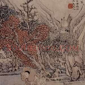 1866年 任伯年《二十四孝图》国画人物作品图片赏析