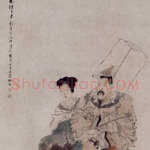 1877年 任伯年《人物图》国画人物作品图片赏析