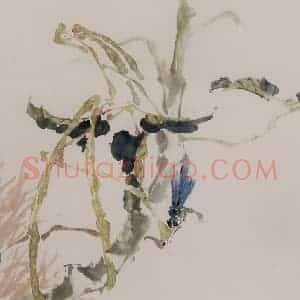 1877年 任伯年《花鸟册八开》国画花鸟作品图片赏析