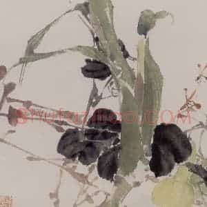 1877年 任伯年《花鸟册八开》国画花鸟作品图片赏析