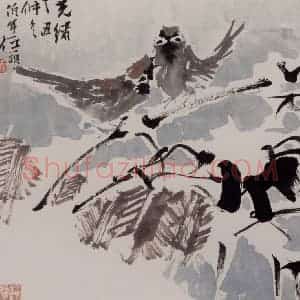 1877年 任伯年《花鸟册八开》国画花鸟作品图片赏析