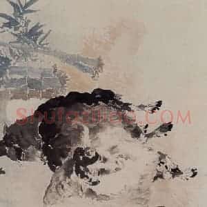 1877年 任伯年《三羊图》国画综合作品图片赏析