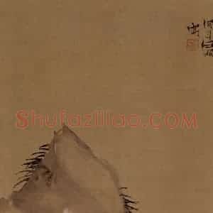 约19世纪70年代末期 任伯年《玉簪图》国画花鸟作品图片赏析