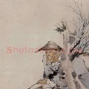 1878年 任伯年《春江渔父图》国画人物作品图片赏析