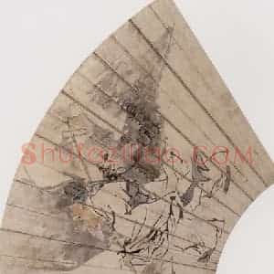1888年 任伯年《人物花鸟册八开》国画人物作品图片赏析