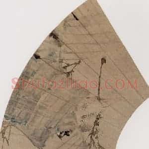 约19世纪70年代末期 任伯年《竹蕉小雀》国画花鸟作品图片赏析