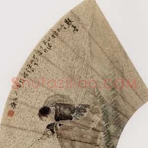 1879年 任伯年《牧牛图》国画人物作品图片赏析