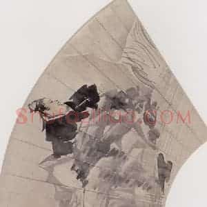 1879年 任伯年《临溪图》国画人物作品图片赏析
