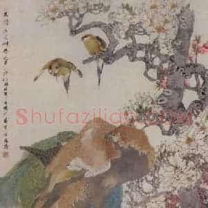 1880年 任伯年《五伦图》国画花鸟作品图片赏析