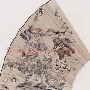 约19世纪70年代末期 任伯年《九家花卉图》国画花鸟作品图片赏析