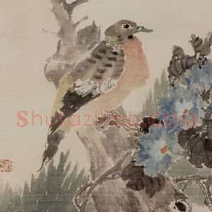 1875年 任伯年《花鸟图册八开》国画花鸟作品图片赏析