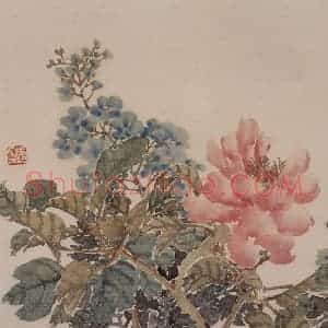 1875年 任伯年《花鸟图册八开》国画花鸟作品图片赏析