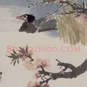 1881年 任伯年《花鸟人物图册十二开》国画花鸟作品图片赏析