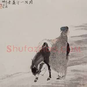 1882年 任伯年《花鸟人物图册十二开》国画人物作品图片赏析