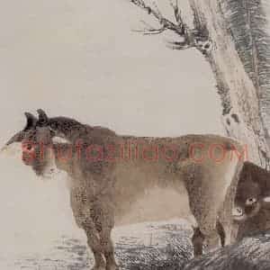 1882年 任伯年《花鸟人物图册十二开》国画人物作品图片赏析