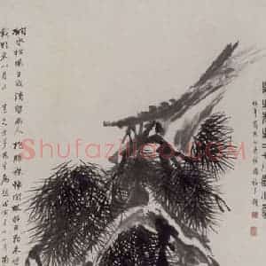 1877年 任伯年《高邕之肖像》国画人物作品图片赏析