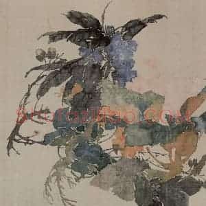 1882年 任伯年《没骨花卉册十二开》国画花鸟写意作品图片赏析