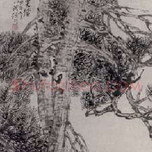 1882年 任伯年《小红低唱我吹箫》国画人物写意作品图片赏析