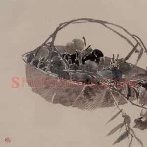 1882年 任伯年《杂画卷四帧》国画花鸟写意作品图片赏析