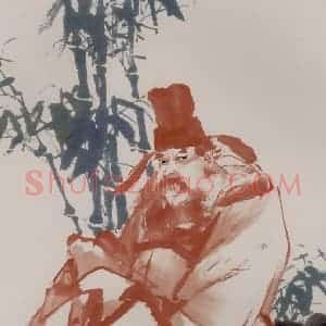 清代 任伯年《钟馗图》国画人物写意作品图片赏析