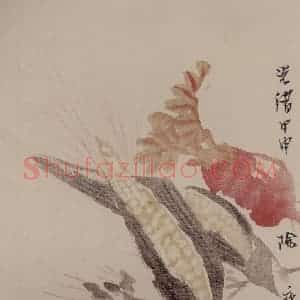 1884年 任伯年《花果图册八开》国画花鸟写意作品图片赏析