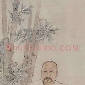 1880年 任伯年《佚名肖像》国画人物写意作品图片赏析