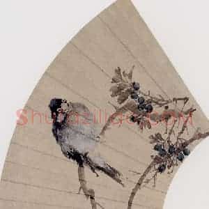 1881年 任伯年《花鸟图》国画花鸟写意作品图片赏析