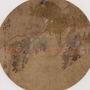 1880年 任伯年《花鸟图》国画花鸟写意作品图片赏析