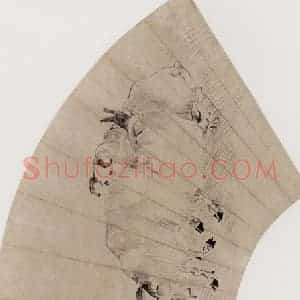 1881年 任伯年《苏武牧羊》国画人物写意作品图片赏析