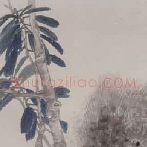 清代 任伯年《孔雀图》国画花鸟写意作品图片赏析