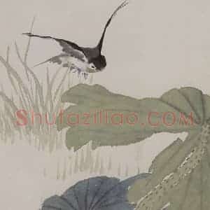 清代 任伯年《花鸟册二帧》国画花鸟写意作品图片赏析