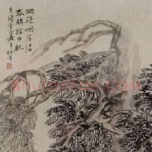 1881年 任伯年《人物四条屏》国画人物写意作品图片赏析